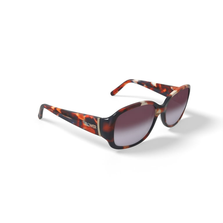 FLOWER Women's Prescription Fashion Sunglasses FLR1006, Edie, Blue