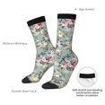 thumbnail image 4 of Fotbe Rose Flowers Pattern Long Socks for Men & Women – Breathable & Stretchy Compression Socks, Ideal for Running, Travel, and Everyday Wear Size 5-11, 4 of 6