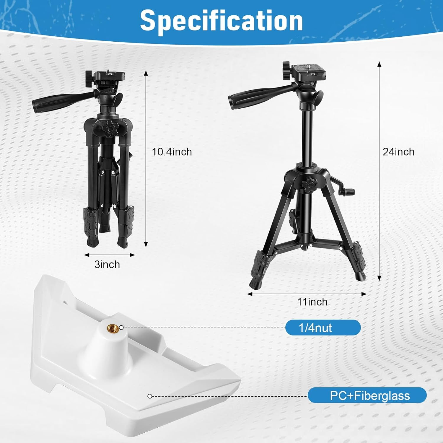 Tripod Mount with 1/4 Inch Nut Adapter for Starlink Mini,Tripod Mounting Kit, Super Stable and Stretchable Kickstand Stand Tripod Mount for Starlink Mini,Easy Adjustable Carry and Installtation