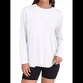 thumbnail image 1 of Camisetas de Larga Extragrandes para Mujer 2025, Camisetas Básicas de Cuello Redondo, Tops de Otoño, Ropa Informal de Entrenamiento Y2K L, 1 of 9