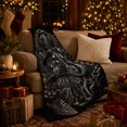 thumbnail image 3 of Biker Eagle Motorcycle Art Black Bold Mechanical, Festive Holiday Scene, Warm Flannel Blanket for Living Room and Reading Nook, Art Lovers person's Day Gift, Artistic Home Decor, 3 of 9