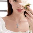 thumbnail image 6 of Coachuhhar Cross Necklace for Women 925 Sterling Silver Infinity Turquoise Pendant Necklaces Christian Jewelry Faith Gifts for Mom Wife Her Birthday, 6 of 7