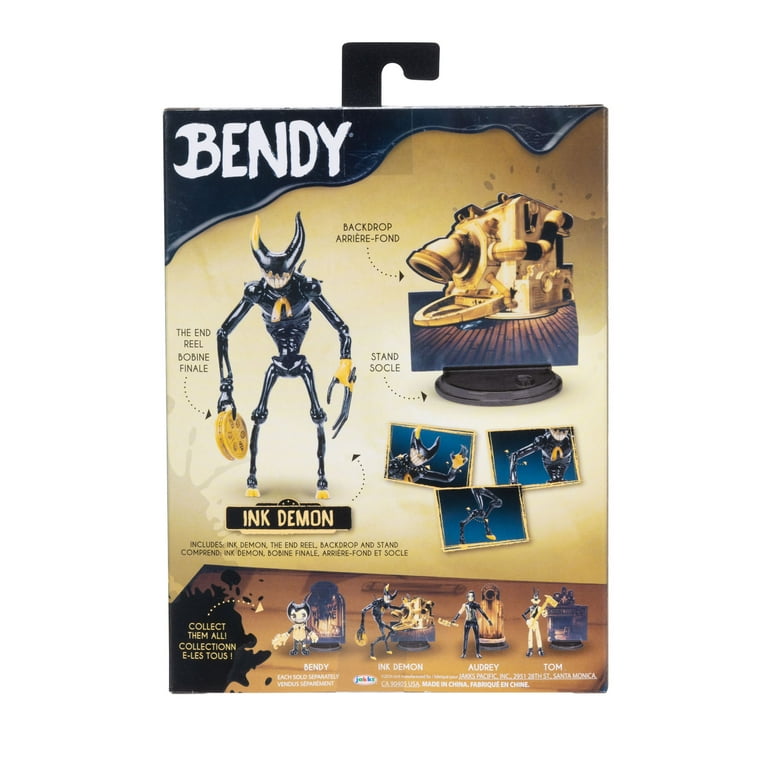 Bendy 5-inch Ink Demon Action Toy Figure with End Reel & Game