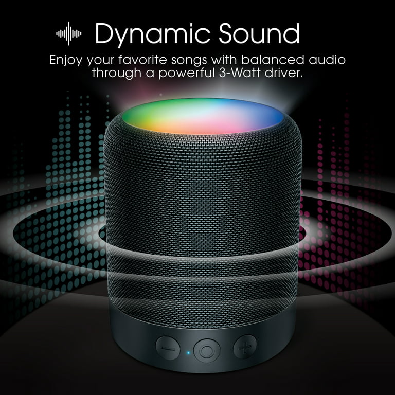 Art + Sound Illuma Beat Wireless LED Speaker, LED Light Show, Portable  Bluetooth Water Resistant Speaker, Rechargeable Speaker 