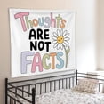 thumbnail image 4 of Floral Mental Health Tapestry Wall Hanging, Therapist Office Decor, Floral Thoughts Are Not Facts Mental Health Wall Blanket Decor for Home Therapy Office Classroom, 50x60 Inch, 4 of 6