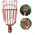 thumbnail image 5 of (Cesta, roja) Herramienta para recolectar frutas, recolector de frutas desmontable, con poste telescópico ajustable y canasta de acero inoxidable con cojín de espuma, para manzanas, peras, etc., 5 of 5
