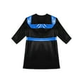 thumbnail image 4 of Raenseen Garçons Enfants Robe de Boxe à Manches Longues Uniforme Kick Boxe Art Martial Muay Thaï Entraînement à Capuche Noir&Bleu 12, 4 of 5