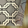 thumbnail image 3 of Superior Modern Geometric Art-Deco Trellis Power-Loomed Indoor Runner Rug, Gray, 2' 7" x 8', 3 of 5
