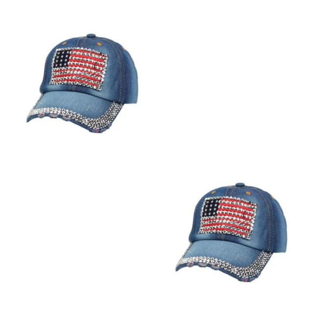 maskred Casquette de Baseball Multicolore avec Sangle Réglable pour la Protection Solaire à la Mode Chapeau en Polyester Denim 3 2Set