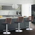 thumbnail image 2 of Hawthorne Collections Faux Leather Adjustable Bar Stool in Black, 2 of 4