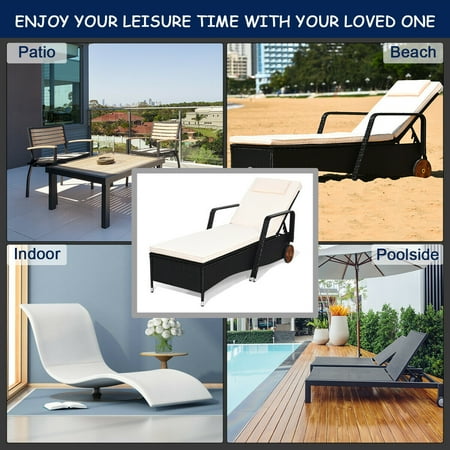 cushioned costway rattan