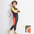 thumbnail image 3 of Greeniant Traje de neopreno para niños de 2,5 MM, resistente a los arañazos, traje de Surf para esnórquel para jóvenes, adolescentes, niños Deportes acuáticos manga amarilla verde M, 3 of 6
