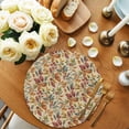 thumbnail image 2 of Fall Leaves Round 13 Inch Placemats Set of 4, Farmhouse Beige Botanical Leaf Autumn HeatResistant Non Slip Place Mats for Dining Table, Wipeable Braided Kitchen Table Mats for Housewarming, 2 of 9