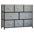 thumbnail image 2 of HomCom 8-Drawer Dresser, 3-Tier Fabric Chest of Drawers, Storage Tower Organizer Unit with Steel Frame Wooden Top for Bedroom, Hallway, Light Grey, 2 of 8