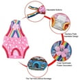 thumbnail image 3 of Female Dog Diapers, Reusable Washable Pet Sanitary Pants, Elastic Suspender with Adjustable Button and Polka Dots Print for Small and Medium Girl Doggy, 3 of 5