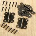 thumbnail image 3 of Antique Butterfly Hinges & Latch Hasp Kit Jewelry Box Cabinets Furniture Decor, 3 of 9