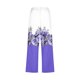 thumbnail image 5 of Pantalones Casuales de Mujer de Impresión Floral Cintura Elástica Suelta, Pantalones de Pierna Ancha Recta con Bolsillos, 5 of 5