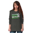 thumbnail image 4 of Save Planet Go Green Love Earth Day Unisex Plus Size Long Sleeve Shirt Brisco Brands 4X, 4 of 6