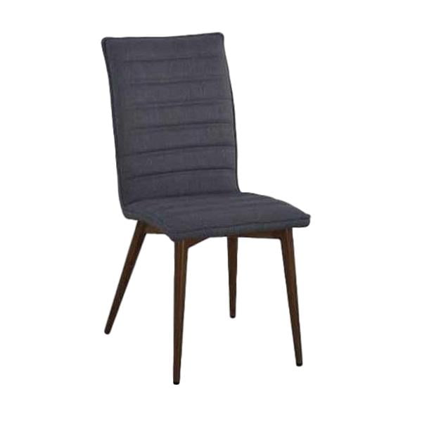 Silla Kessa Muebles Habita Tela Gris Metal Madera