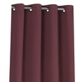 thumbnail image 2 of Regal Home Collections 100% Blackout Thermal Hotel Grommet Top Curtain Panel Pair - Red, 63 in. Long, 2 of 6
