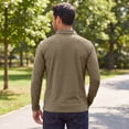 thumbnail image 4 of Havenx Mens Polo Shirts Long Sleeve Button Down Polo Shirts Collared Golf Shirt Old Money Casual Work Fall Business Fashion Clothes,Light Brown L, 4 of 4