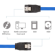 thumbnail image 4 of Cable SATA III, 1 pieza 6Gbps Straight HDD SDD Cable de datos con bloqueo de 40 cm para SATA HDD SSD CD Driver CD Writer Zhivalor 2035546-1, 4 of 8