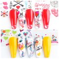 thumbnail image 4 of 10 Sheets Flower Print Nail Foil DIY Transfer Sticker Nail Decal for Valentine, 4 of 8
