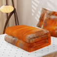 thumbnail image 6 of Homewish Orange Tie Dye Zipper Twin Comforter Sets with Fitted Sheet and 2 Pillowcases,Retro Geometric Art Zipper Bedding Set,Reversible,4pcs, 6 of 8