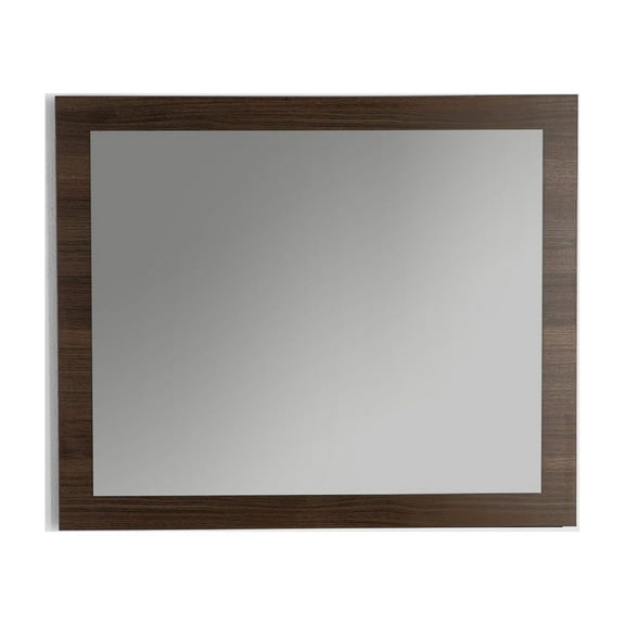 Eviva Sun 36 in. Grey Oak Framed Bathroom Wall Mirror