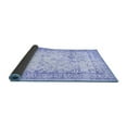 thumbnail image 2 of Ahgly Company Indoor Round Abstract Blue Contemporary Area Rugs, 5' Round, 2 of 4