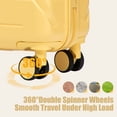 thumbnail image 5 of Leumius Hardside Carry on Luggage with Spinner Wheels, Hard Shell ABS Suitcase, 20-Inch Lightweight Expandable Rolling Luggage, Yellow, 5 of 10