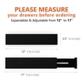 thumbnail image 6 of 4 Pack Bamboo Drawer Dividers, Adjustable Length from 12 Inch to 17 Inch, Expandable Kitchen Drawer Organizer, Drawer Organization Separators for Clothes, Kitchen, Bedroom, Dresser, Office (Black), 6 of 8