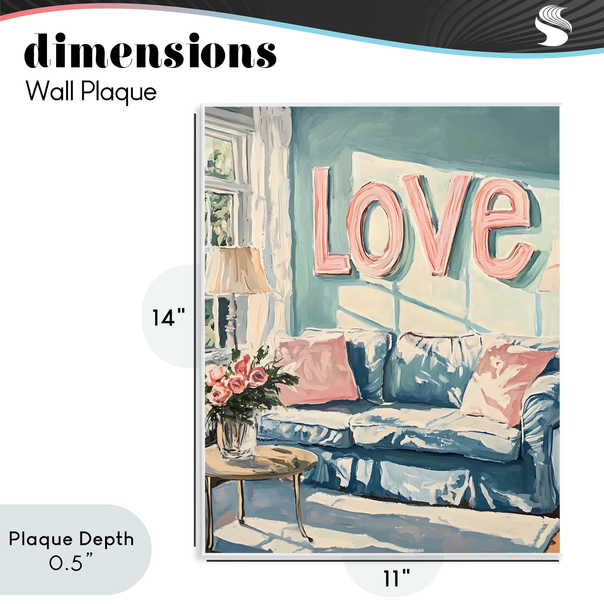 Stupell Industries Love Letters Above Cozy Couch Wall Plaque Art, design by The Prints Vibe