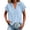 Sky Blue, variant on Women's Short V-Neck Ruffle Sleeve Shirts Henley Dressy Casual Summer Pretty Tops 2026 Summer Fashion Trendy Cute T-Shirts Black M