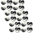 thumbnail image 4 of 100 Pcs Perles en Argile Polymère en Forme de Cœur Perles en Argile Motif Tai Chi, 4 of 9