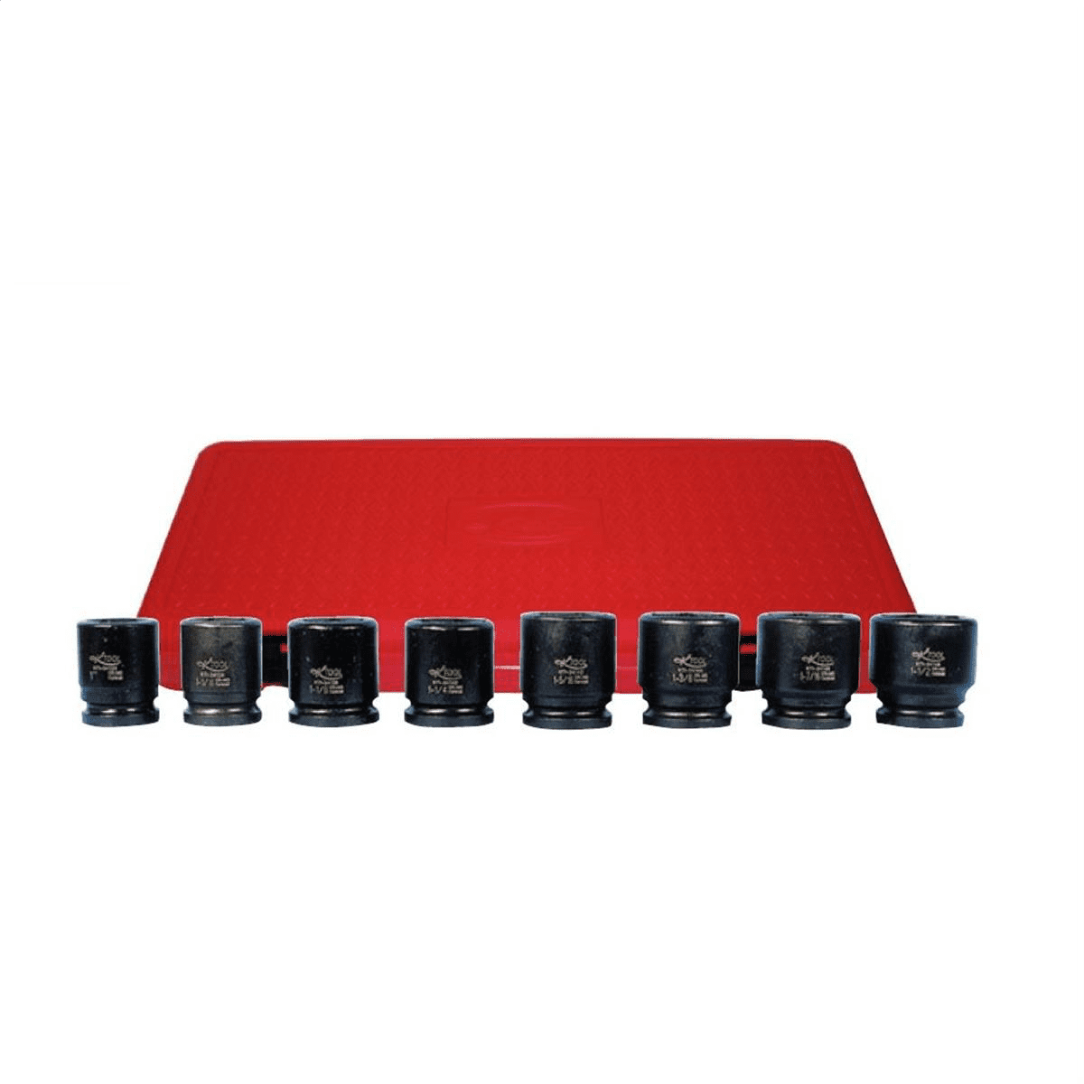 K-Tool 34100 8 Piece 3/4" Drive 6-Point Standard/Short Impact Socket Set