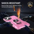 thumbnail image 3 of Phone Case for iPhone 14 Case, iPhone 14 Phone Case Built in 360 Rotating Ring Stand, Luxury Heavy Duty Armor Hard PC Soft TPU Slim Phone Case for iPhone 14 - Pink, 3 of 10