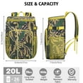 thumbnail image 2 of Palm Inspired Insulated Backpack Cooler, Leakproof Cooler Bag with Tropical Plant and Hawaiian Floral for Camping, Beach, and Hiking, 2 of 2