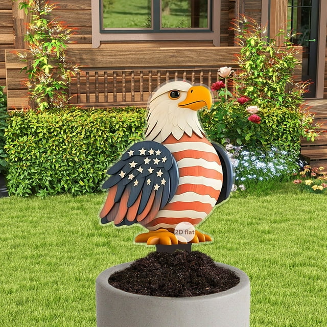 Decoración de jardín para el Día de los Caídos, decoraciones para el 4 de julio para exteriores