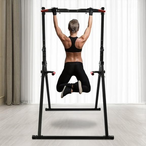 Adjustable Pull up Bar Dip Station for Home Gym Strength Training Workout 440lbs