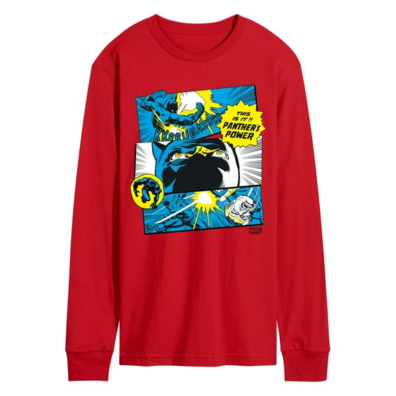 Marvel Black Panther - Comic Panels - Men's Long Sleeve Graphic T-Shirt