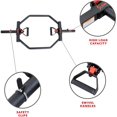 Strength Training Olympic Hex Bar Barbell, High Load Capacity, Swivel Handles, Safety Clips