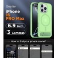 thumbnail image 2 of Funda Magnética Invisible con Soporte para iPhone 16 Pro Max 6.9", Verde Claro, 2 of 7