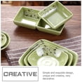 thumbnail image 3 of LEORX Green Synthetic Sauce Dishes for Home Use with Delicate Design and Wide Applications 6 Pieces, 3 of 8