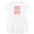 thumbnail image 3 of Inktastic Grammy and Grampy Love Me Granddaughter Girls Toddler Dress, 3 of 5