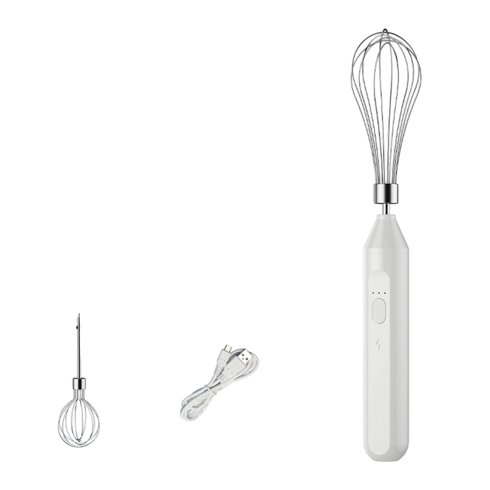 Electric Hand Mixer Egg Beater JY-006, Powerful Cream Whisk for Cake Baking, Handheld Kitchen Stirring Rod Automatic Mixer for Whipping and Mixing White