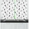 Kids Curtains 2 Panels Set, Skiing Penguins on Snowboards Winter Sports Themed Pattern Fun Animal Bird with Scarf, Window Drapes for Living Room Bedroom, 55W X 39L Inches, Black White, by Ambesonne