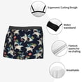 thumbnail image 3 of Sikiie Cartoon Sharks Print Men's Boxer Briefs, Elastic Waistband Boxer Briefs Leggings-Medium, 3 of 5