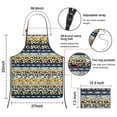 thumbnail image 3 of Blue Pioneer Flower Striped Pattern Apron-Garden Aprons for Women with Pockets-Cotton Linen Waterproof Kitchen Cooking Gardening Aprons Adjustable for Kitchen,Cooking,BBQ and Salon 33x27 Inch, 3 of 7
