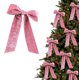 thumbnail image 1 of Xihbxyly Lazos de Terciopelo Rojo, Decoración Vintage para Árbol de Navidad, Terciopelo Suave, Fácil de Colocar, Multiusos, para Guirnaldas, Decoración Navideña, Juego de 12 Piezas, 13 X 18 Cm, 1 of 7